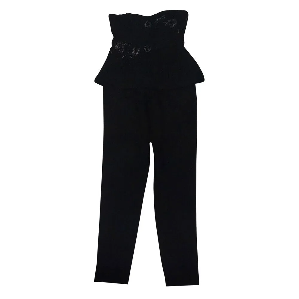 Marchesa Notte - Black Strapless Jumpsuit Sz 6